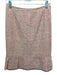 Lillie Rubin Size 4 Pink & Multi Silk Tweed Fringe Hem Button Front Skirt Set Pink & Multi / 4