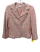 Lillie Rubin Size 4 Pink & Multi Silk Tweed Fringe Hem Button Front Skirt Set Pink & Multi / 4