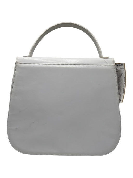 Bally White Top Flap Top Handle Magnetic Close shoulder strap Bag White / Small