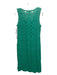 Aqua Size M Green Cotton Sleeveless Slit Cover-Up Open Knit Dress Green / M