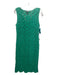 Aqua Size M Green Cotton Sleeveless Slit Cover-Up Open Knit Dress Green / M