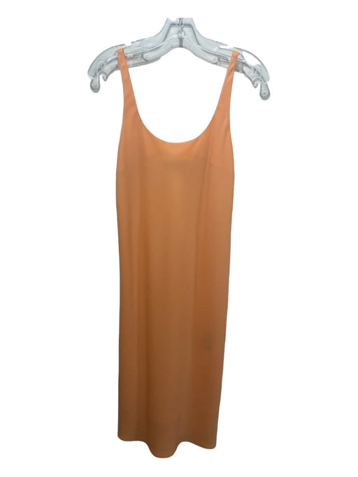 Tibi Size 4 Peach Polyester Sleeveless Semi Sheer Side Slits Dress Peach / 4