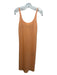 Tibi Size 4 Peach Polyester Sleeveless Semi Sheer Side Slits Dress Peach / 4