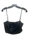 Amanda Uprichard Size M Black Viscose Blend Spaghetti Strap Sleeveless Top Black / M