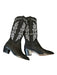 Dolce Vita Shoe Size 9 Black & White Suede Western Stitch Detail Short Zip Boots Black & White / 9