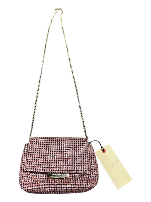 Ted Baker Pink Crystals Chain Strap Flap Bag Pink / Small