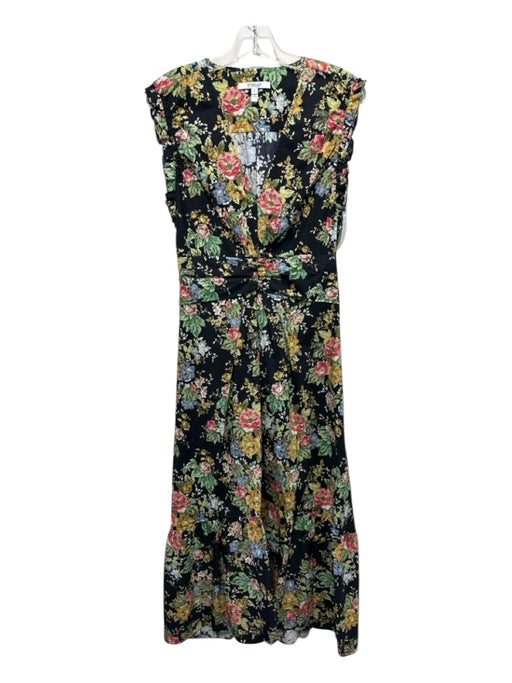 Derek Lam 10 Crosby Size 6 Black, Green, Beige, Red Cotton Sleeveless Dress Black, Green, Beige, Red / 6