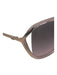 Coach Pink & Rose Gold Acetate & Metal Oversized Circular Lens Sunglasses Pink & Rose Gold