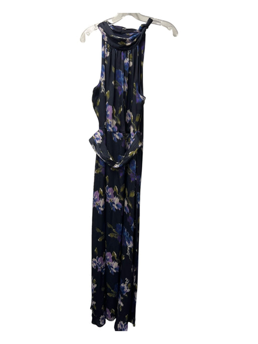 Sachin & Babi Size Est S Purple, Blue & Black Polyester Sleeveless Maxi Dress Purple, Blue & Black / Est S