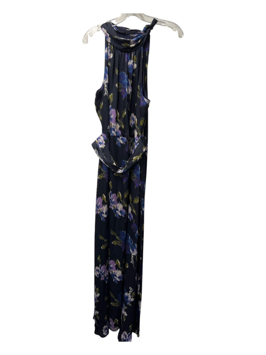 Sachin & Babi Size Est S Purple, Blue & Black Polyester Sleeveless Maxi Dress Purple, Blue & Black / Est S
