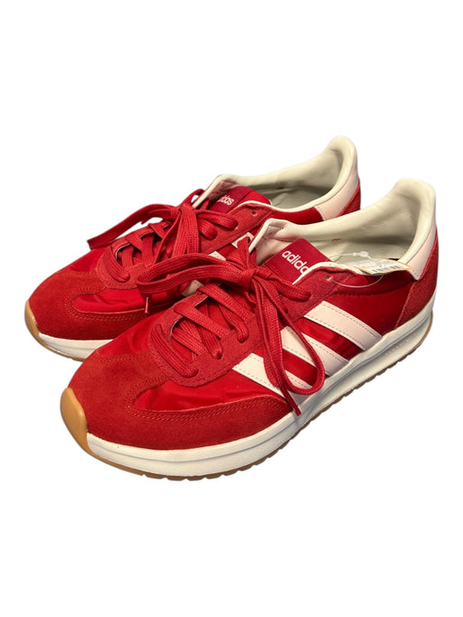 Adidas Shoe Size 9 Red Nylon & Suede Low Top lace up Almond Toe Sneaker Shoes Red / 9