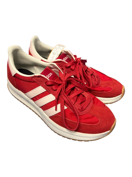 Adidas Shoe Size 9 Red Nylon & Suede Low Top lace up Almond Toe Sneaker Shoes Red / 9