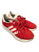 Adidas Shoe Size 9 Red Nylon & Suede Low Top lace up Almond Toe Sneaker Shoes Red / 9