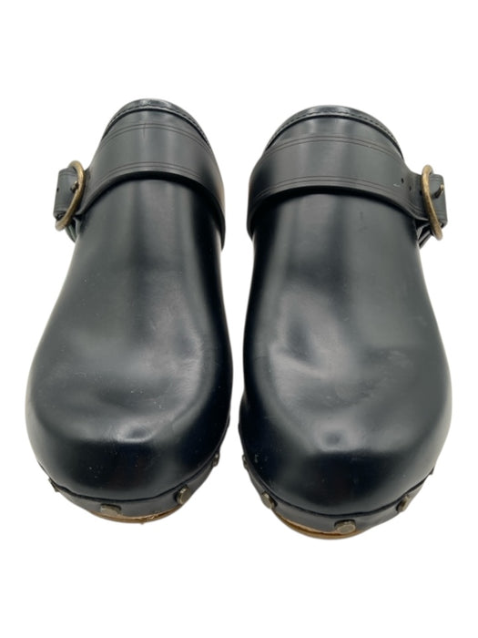 Isabel Marant Shoe Size 37 Black & Tan Leather Belt attached Studs Mules Black & Tan / 37