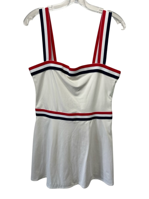 Reformation Size XL Cream, Red & Multi Poly Blend Striped Athletic Dress Cream, Red & Multi / XL