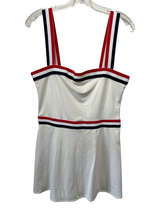 Reformation Size XL Cream, Red & Multi Poly Blend Striped Athletic Dress Cream, Red & Multi / XL