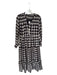 Nic + Jo Size S Black & Cream Polyester Blend Long Sleeve Circles Maxi Dress Black & Cream / S