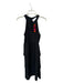 Isle Size M Black Polyester Blend Sleeveless Ruffles Midi Back Buttons Dress Black / M