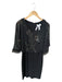 Joseph Ribhoff Size 6 Black & Gold Polyester Blend Metallic Cape Sleeve Dress Black & Gold / 6