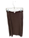 Elliott Lauren Size L Brown Polyester Blend Metallic Acordian Pleated Midi Skirt Brown / L