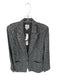 Nic + Jo Size L Black & White Polyester Blend One Button Blazer Jacket Black & White / L