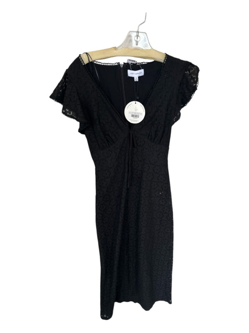 Lost + Wander Size XS Black Cotton Blend Short Sleeve Lace Maxi Dress Black / XS