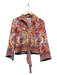 Joseph Ribhoff Size 6 Orange & Pink Polyester Long Sleeve Abstract Buttons Top Orange & Pink / 6