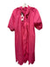 Caryn Lawn Size One Size Pink Cotton Short Balloon Sleeve Back Tie Dress Pink / One Size