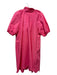 Caryn Lawn Size One Size Pink Cotton Short Balloon Sleeve Back Tie Dress Pink / One Size