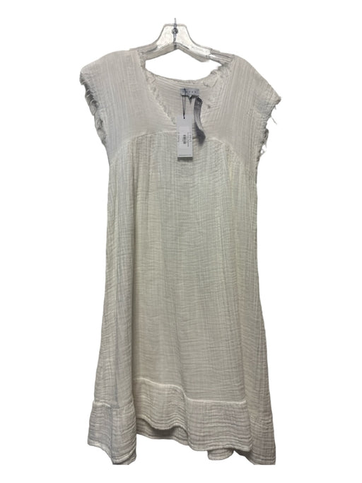 S'edge Size XS White Cotton Raw Hem Gauze Dress White / XS