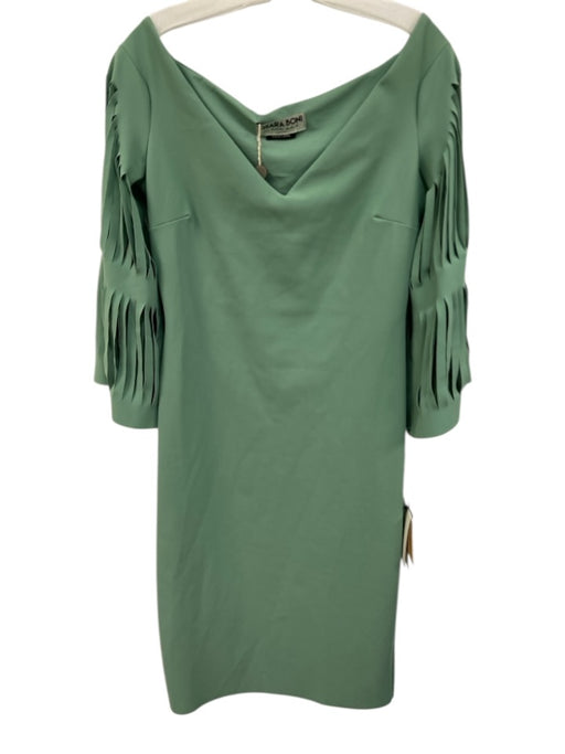 Chiara Boni Size L / 46 Seafoam Green Polyamide Off Shoulder Knee Length Dress Seafoam Green / L / 46