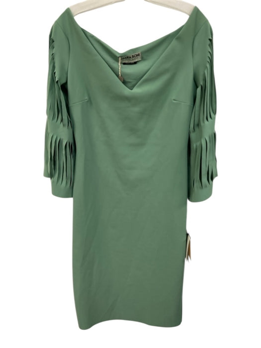 Chiara Boni Size L / 46 Seafoam Green Polyamide Off Shoulder Knee Length Dress Seafoam Green / L / 46