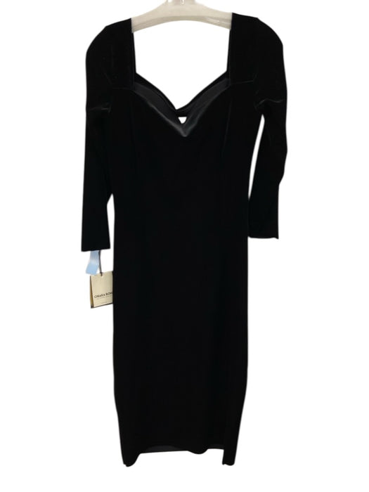Chiara Boni La Petite Robe Size L / 46 Black Polyamide Velvet Cut Outs Dress Black / L / 46