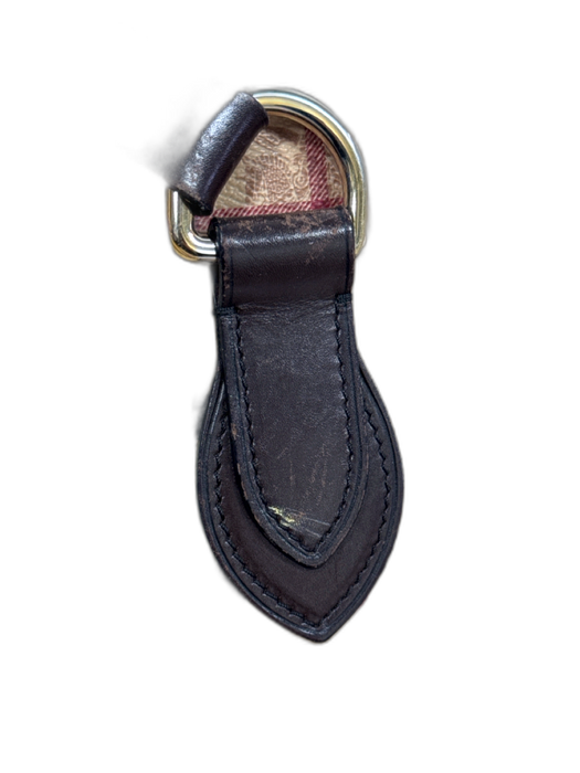 Burberry Beige, Black & Red Leather Checked Zipper Closure Tote Shoulder Bag Beige, Black & Red