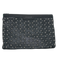 Jimmy Choo Black & Silver Leather Star Studs Zipper Closure Clutch Bag Black & Silver