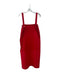 Bottega Veneta Size 42 Red Wool Blend Fabric Block Sleeveless Metal detail Dress Red / 42