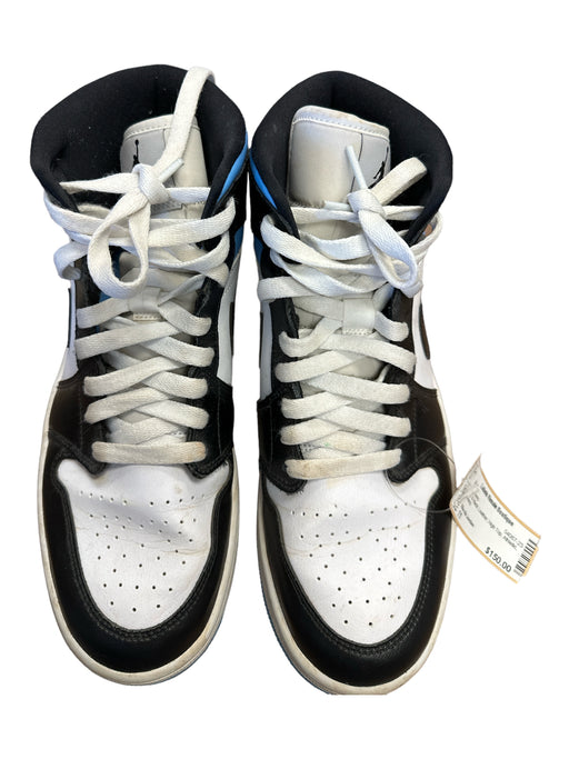 Nike Air Jordan Shoe Size 11 Blue & Black Leather High Top Athletic Sneakers Blue & Black / 11