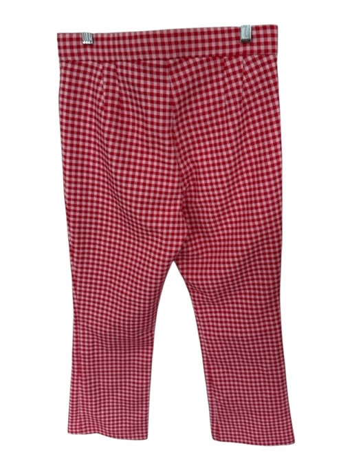 Zara Size M Red & Pink Straight Leg Gingham Pants Red & Pink / M