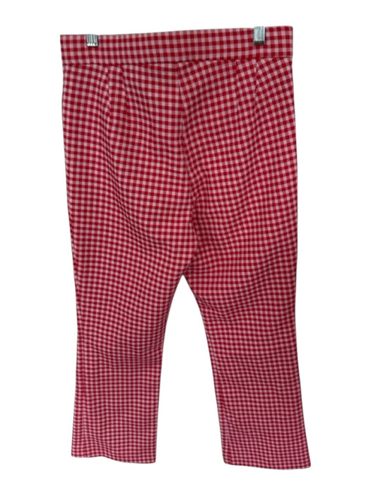 Zara Size M Red & Pink Straight Leg Gingham Pants Red & Pink / M