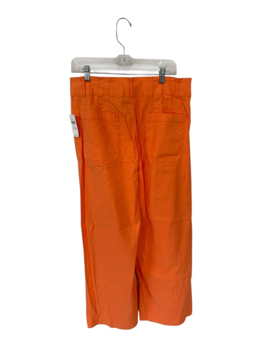 Maeve Size 33 Orange Cotton Blend High Waist Wide Leg Pants Orange / 33