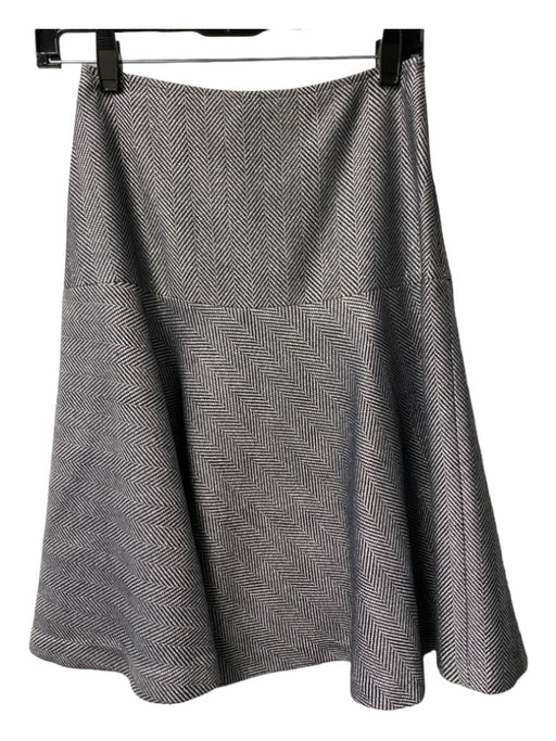 Boyd Size S Black & Silver Rayon Blend Shimmer Chevron Side Zip High Waist Skirt Black & Silver / S