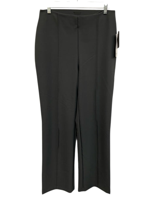 Athleta Size 8T Dark Gray Polyester Blend Stretch Waist Pintuck Flare Leg Pants Dark Gray / 8T
