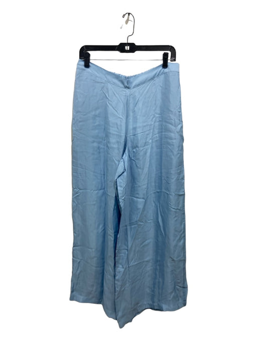 Athleta Size Large Light Blue Cupro Elastic Waist Pockets Wide Leg Pants Light Blue / Large