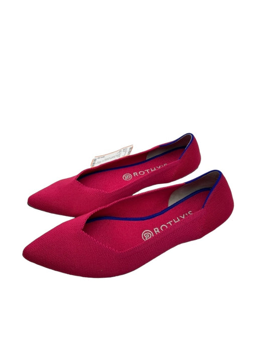 Rothy's Shoe Size 10 Hot pink Recycled Pointed Toe Closed Heel Knit Flats Hot pink / 10