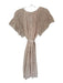 Cleobella Size M Cream & Tan Cotton Geometric Floral Flutter Sleeve Dress Cream & Tan / M