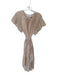 Cleobella Size M Cream & Tan Cotton Geometric Floral Flutter Sleeve Dress Cream & Tan / M