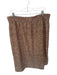 J Crew Size XL Brown & White Polyester Polka Dots Elastic Waist Midi Skirt Brown & White / XL