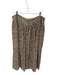 J Crew Size 16 Tan & black Cheetah Polyester Back Zip Pleated Midi Skirt Tan & black / 16