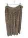 J Crew Size 16 Tan & black Cheetah Polyester Back Zip Pleated Midi Skirt Tan & black / 16