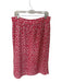 J Crew Size XL Red & White Polyester Floral Elastic Waist Midi Skirt Red & White / XL